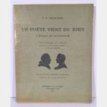 Un Poète Vient Du Rhin. L'Idylle De Sessenheim