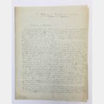 Lettre autographe du pasteur Hackenschmidt adressée au Président du Directoire de la Confession d'Augsbourg, Théodore Braun