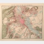 Plan de Nancy et de ses environs. Plan manuscrit.