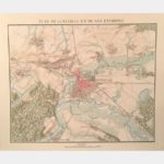 Map of Lunéville and its surroundings. Manuscript map.