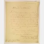 Lettre du Duc de Montmorency adressé au Ministre demandant une autorisation pour le peintre Ricois