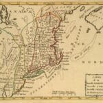 Map of New England, New York, New Jersey and Pensilvania