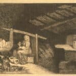 Paysanne toulousaine gorgeant des canards