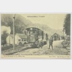 Gérardmer (Vosges). The electric tramway station from Retournemer to La Schlucht and Le Hohneck.