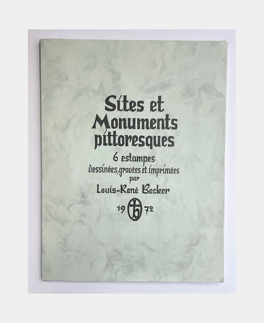 Picturesque sites and monuments. 6 drawn prints Picturesque sites and monuments. 6 prints drawn, engraved and printed by Louis-René Becker. - Image 1