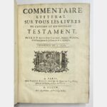 L'evangile de S. Jean. Commentaire litteral sur tous les livres de l'Ancien et du Nouveau Testament.