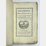 [ALMANACH]  Philanthropic calendar [sic]. Year 1791