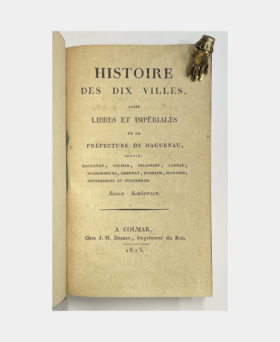 970 Histoire d'Alsace. Selon Schoepflin - Image 1